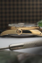 Load image into Gallery viewer, 1980 Rolex 1550 Date 18K fluted bezel - Gold Plated case - Unpolished