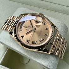 Load image into Gallery viewer, 36mm Rolex President 118238 Black inlayed Roman Number Dial – Serviced