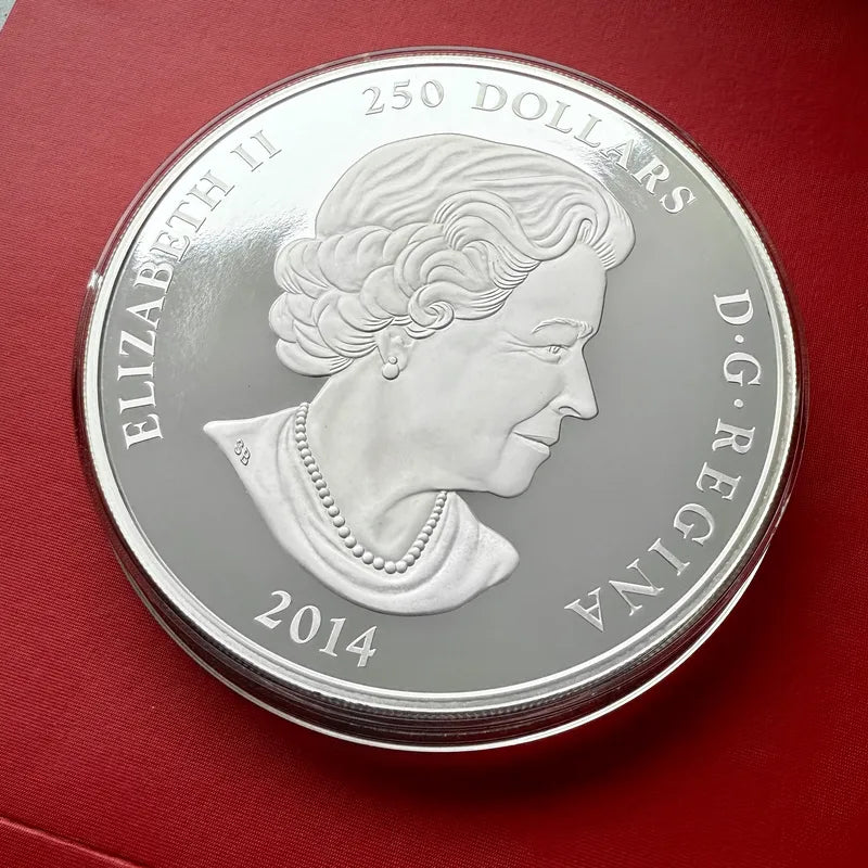 2014 Year of the Horse Canada $250 Kilo Silver Coin Mintage 388 Pieces