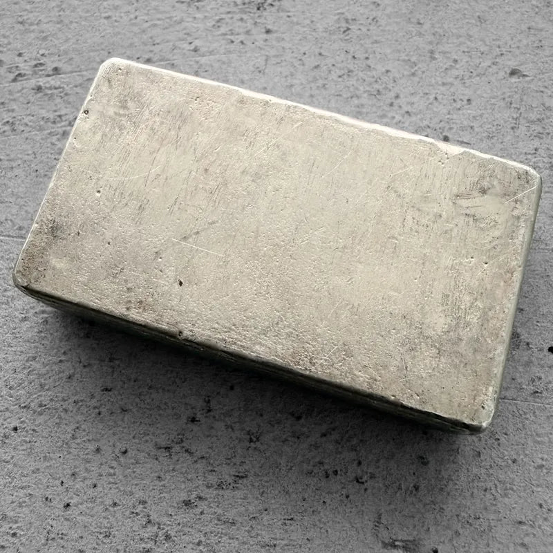 10 oz Engelhard .999 Silver Poured bar - 5 digit serial - Bullseye pour lines!