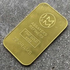 Johnson Matthey And Mallory .999 Gold 20 Gram Bar