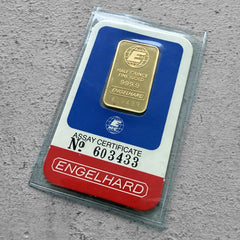 1/2 oz Vintage Engelhard Gold Bar .9999 - Sealed in Assay Card