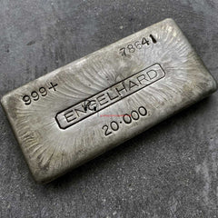 Beautiful Vintage Engelhard 20oz 5 Digit Serial .999 Silver Bar