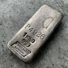 Load image into Gallery viewer, Vintage Engelhard Mocatta 32.15oz Kilo .999 Silver Bar
