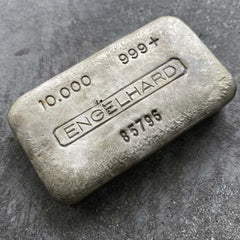 Engelhard 5 Digit 10oz .999 Silver Bar