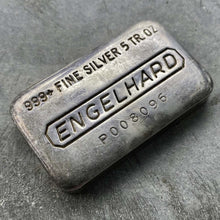 Load image into Gallery viewer, Tough Engelhard 5oz &#39;P&#39; Series .999 Fine Silver Bar
