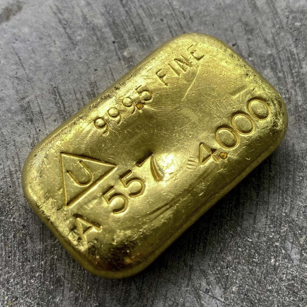 Ultra Rare Delta 4oz .999 Pure Gold Vintage Bar
