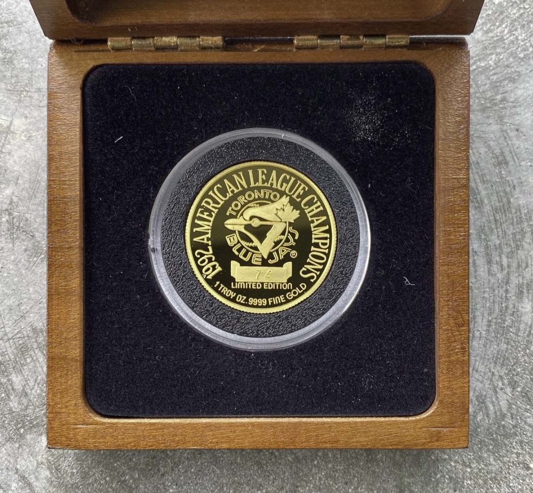 1992 Limited Edition Blue Jays .999 Gold Coin