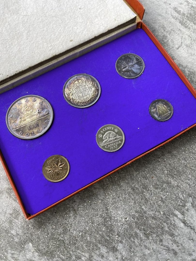 1937 Canada Original Mirror Six Coin Set - Less Then 100 Issued