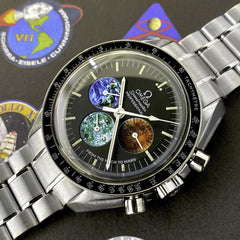 2004 Omega 42mm Speedmaster 3577.50 Stainless Steel - With Box - Moon to Mars