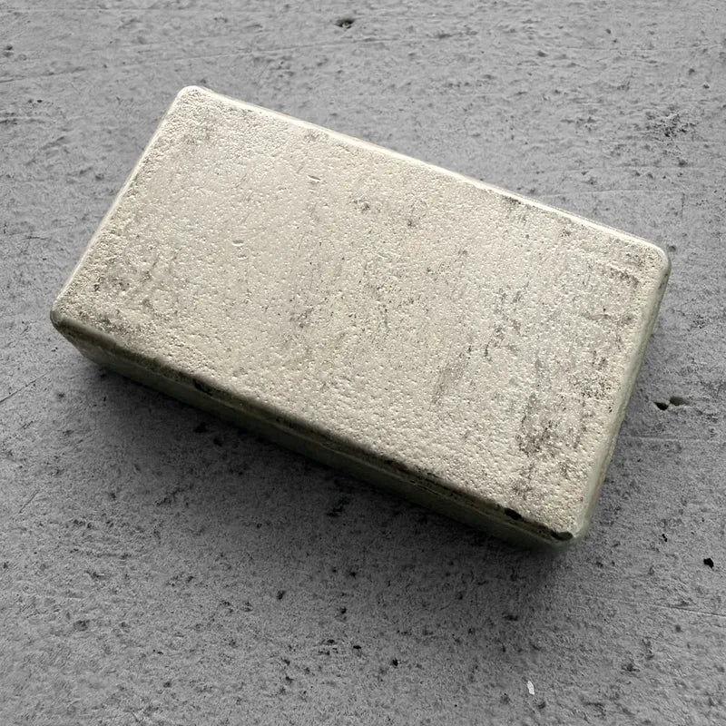 10 oz Engelhard .999 Silver Poured bar - 5 digit serial - Nice Pour lines!