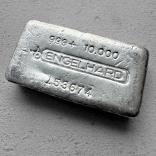 Load image into Gallery viewer, 10 oz Engelhard .999 Silver Poured bar 6 digit '153' Serial

