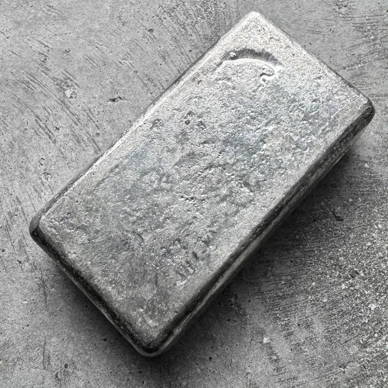 10 oz Johnson Matthey .999 Silver Poured bar - Large Logo