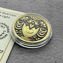 Load image into Gallery viewer, $100 2017 Raven brings the light Canada Gold coin
