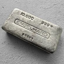 Load image into Gallery viewer, 10 oz Engelhard .999 Silver Poured bar - 5 digit serial
