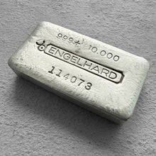 Load image into Gallery viewer, 10 oz Engelhard .999 Silver Poured bar - Bold strike and clean surfaces
