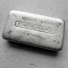 10 oz Engelhard .999 Silver Poured bar - 5 digit serial number