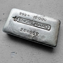 Load image into Gallery viewer, 10 oz Engelhard .999 Silver Poured bar - Begins 264
