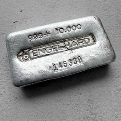 10 oz Engelhard .999 Silver Poured bar - Bold strike and clean surfaces