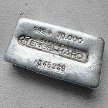 Load image into Gallery viewer, 10 oz Engelhard .999 Silver Poured bar - Bold strike and clean surfaces

