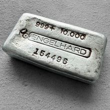 Load image into Gallery viewer, 10 oz Engelhard .999 Silver Poured bar - Bold strike and clean surfaces

