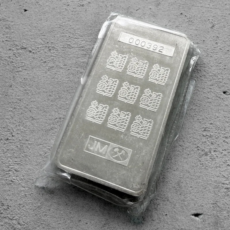 10 oz Johnson Matthey .999 Silver bar - RBC Royal Bank of Canada Bank Low Serial