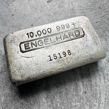 Load image into Gallery viewer, 10 oz Engelhard .999 Silver Poured bar 5 digit Serial - Double Stamped Error!
