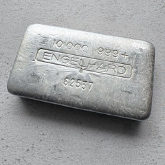 10 oz Engelhard .999 Silver Poured bar - 5 digit serial number