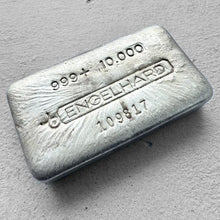 Load image into Gallery viewer, 10 oz Engelhard .999 Silver Poured bar - Nice pour lines
