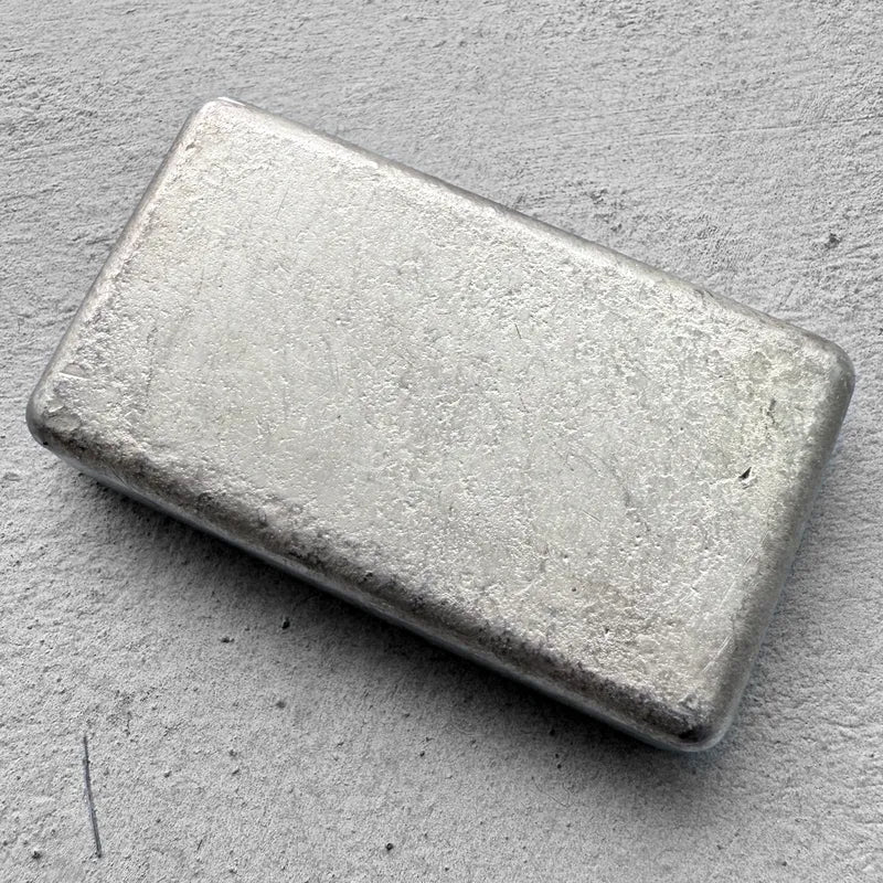 10 oz Engelhard .999 Silver Poured bar - Nice pour lines