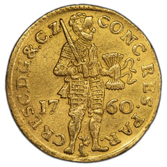1760 Netherlands 1 Ducat Gold Coin