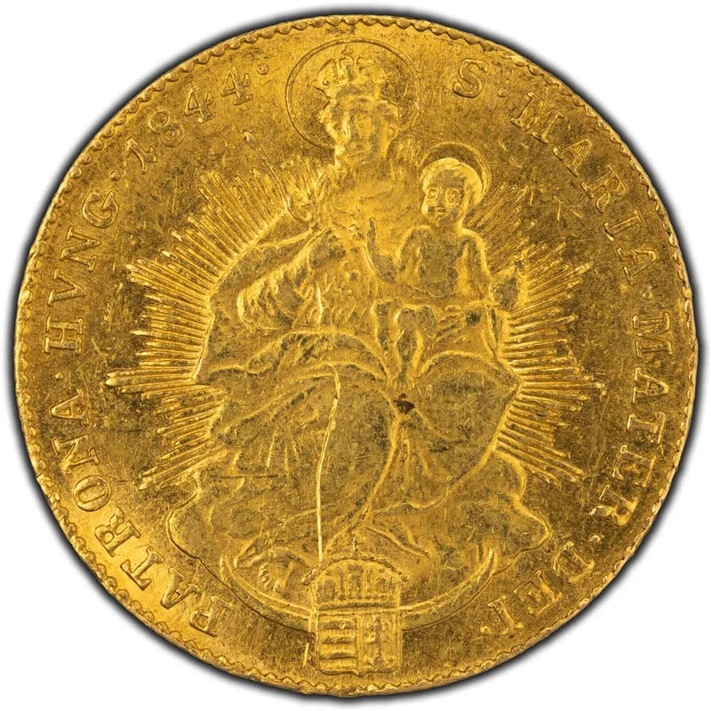 1844 Hungary 1 One Ducat Gold Coin - Ferdinand V