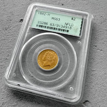 Load image into Gallery viewer, 1882 H Canada $2 Gold Coin 2 Dollar PCGS MS 63
