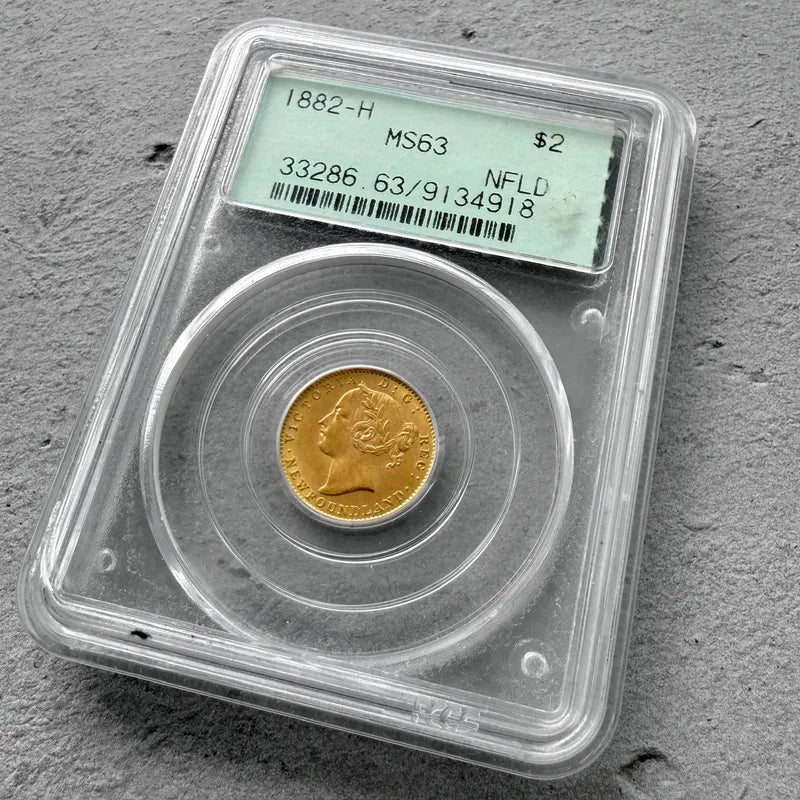 1882 H Canada $2 Gold Coin 2 Dollar PCGS MS 63