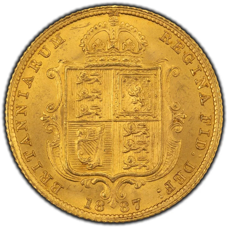 1887 Great Britain 1/2 Half Sovereign Gold Coin - Stunning Condition!