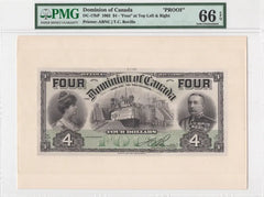 1902 $4 Dominion of Canada Front PROOF DC-17 PMG Gem 66 EPQ