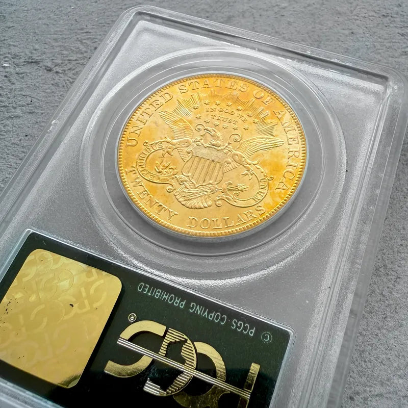 1904 United States $20 Double Eagle Gold Coin PCGS Green Label MS 65 Gem Patina