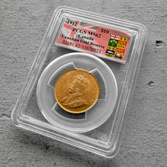 1912 Canada $10 Gold Coin - PCGS MS62 Canadian Gold Reserve