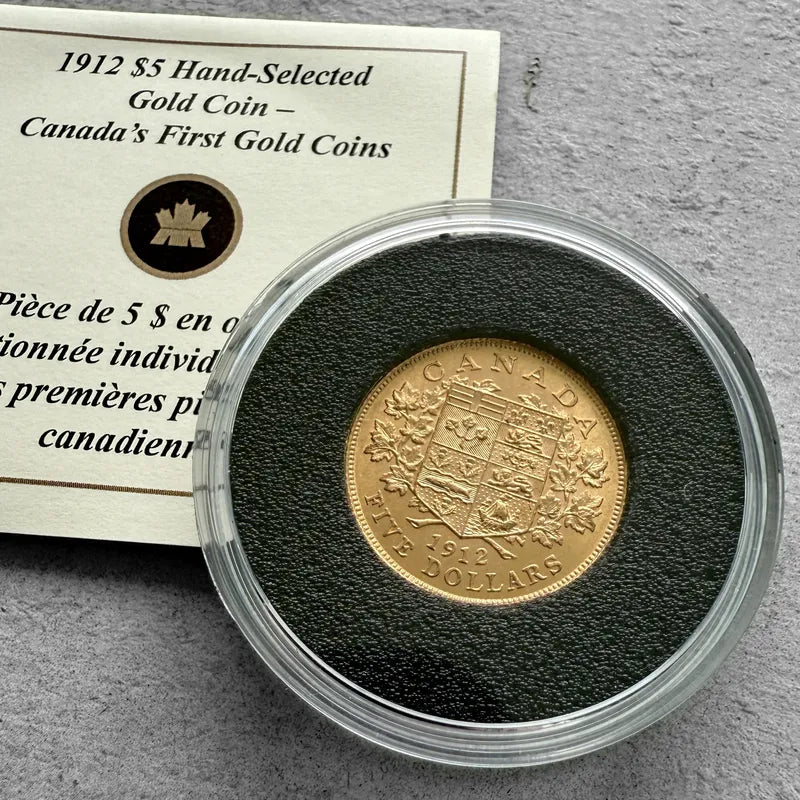 1912 Canada $5 Dollar Gold Coin