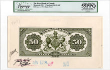 Load image into Gallery viewer, 1913 $50 Royal Bank of Canada Montreal Face + Back Proof

