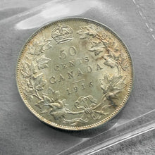 Load image into Gallery viewer, 1916 Canada 50 Cent Coin ICCS MS 65 - Seldom seen in Gem!
