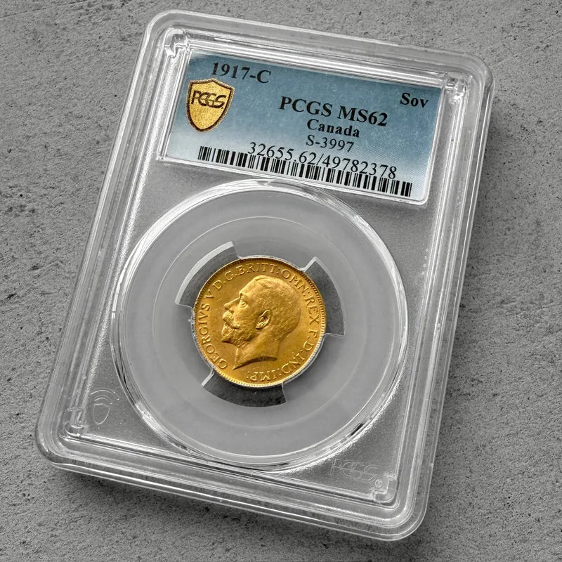 1917 C Canada Sovereign Gold Coin - PCGS MS 62