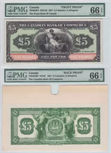 Load image into Gallery viewer, 1921 $5 The Royal Bank of Canada - Jamaica &quot;Front/Back PROOF&quot; PMG 66 EPQ
