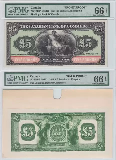 1921 $5 The Royal Bank of Canada - Jamaica 