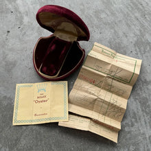 Load image into Gallery viewer, 1930s-rolex-red-velvet-clamshell-watch-box-original-papers-receipt/
