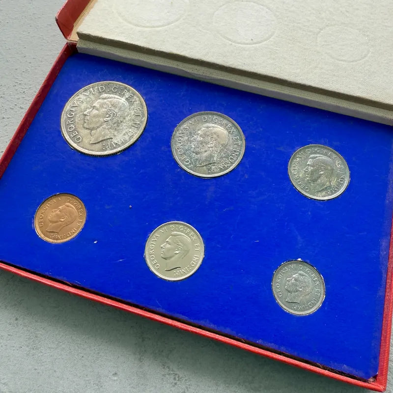 1937 Specimen 6 coin Set Canada - Rainbow Toning!