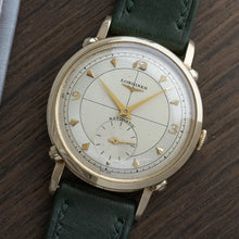 Load image into Gallery viewer, 1950s Longines Mens 14k Yellow Gold Automatic Calibre 22A - Fancy Lugs
