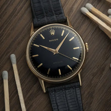 Load image into Gallery viewer, 1953 Rolex Precision 18K Gold 3745 - Glossy Black dial
