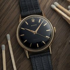 1953 Rolex Precision 18K Gold 3745 - Glossy Black dial