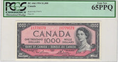 1954 $1000 Bank of Canada - PCGS Gem 65